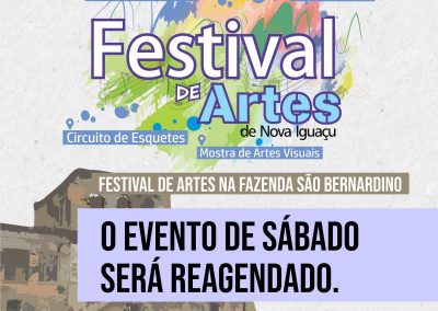 Festival de Artes na Fazenda São Bernardino é adiado