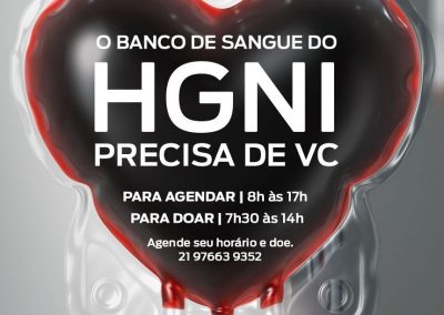 HGNI amplia doação de sangue com hora marcada para aumentar estoque