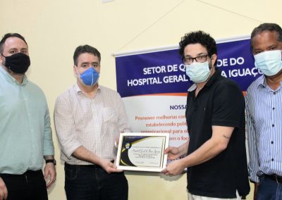 Hospital Geral de Nova Iguaçu recebe homenagem por apoio ao Projeto de Conscientização da Higienização das Mãos